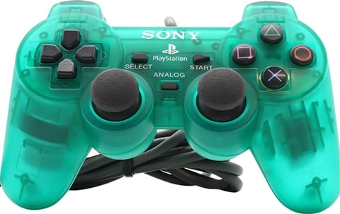 Sony Playstation Oficial PSOne Dual Shock Mando, Esmeralda Claro