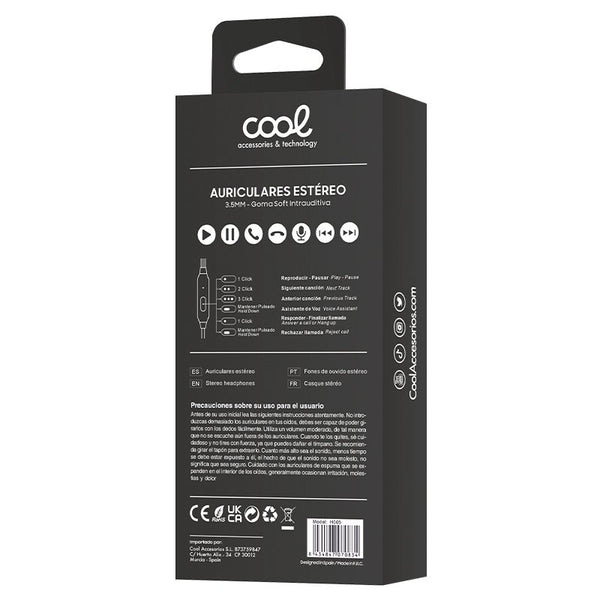Auriculares 3,5 mm COOL Bear Stereo Con Micro