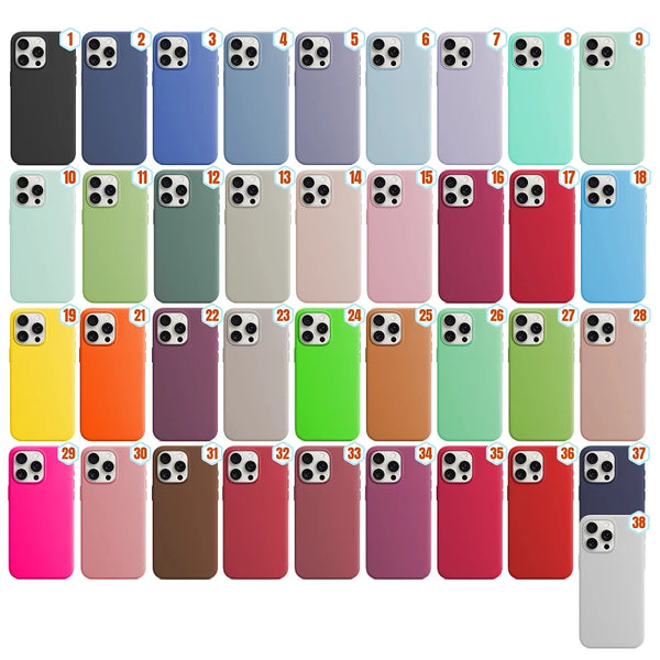 Funda Silicona Liquida Efecto Piel iPhone 14 Pro Max disponible en 38 Colores