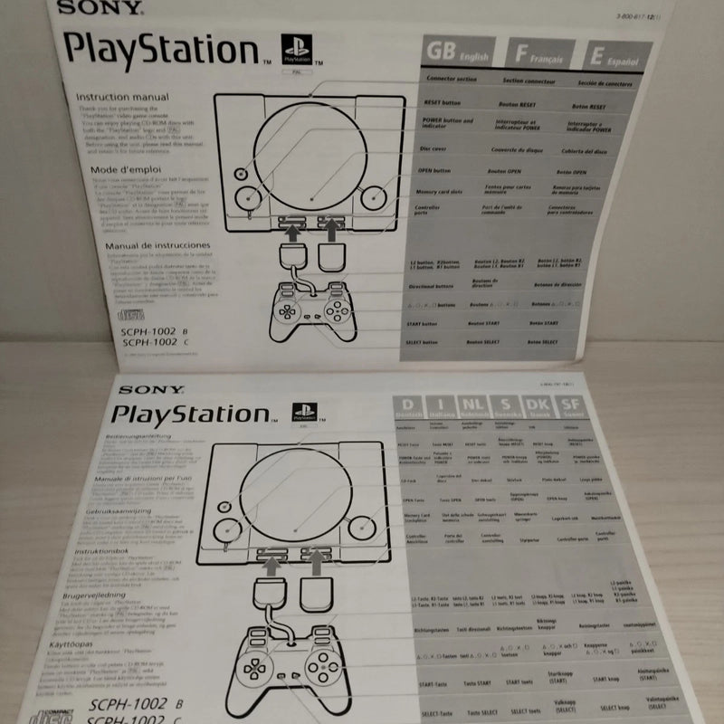 Console Ps1 Playstation 1 Scph-1002 PAL-EUR First Edition, SERIAL MATCHING, CIB